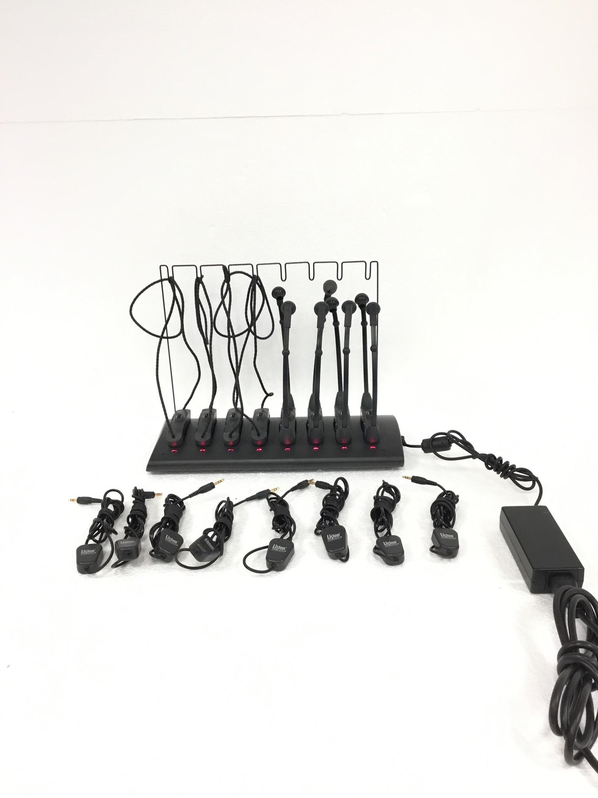 Listen 4xLR-44 - 4x LR-42 Receiver,8 Batteries,8-Slot Charging Base -AC Adapter