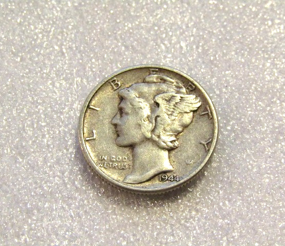 1944 Mercury Dime 10 Cents Silver US Coin