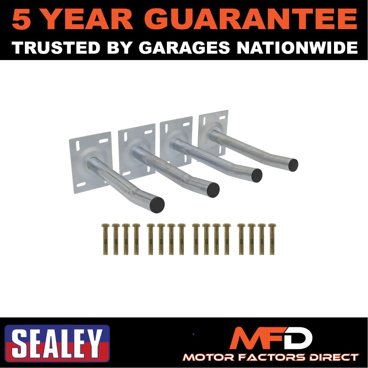 Sealey Wall Mounting Storage Hooks Set of 4 APWH