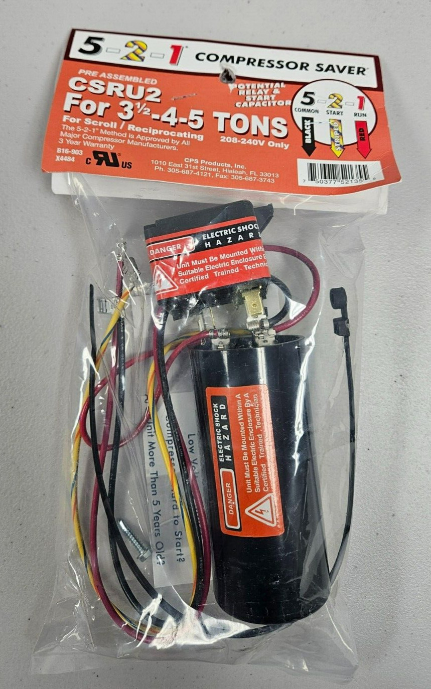 5-2-1 COMPRESSOR SAVER CSRU2 Hard Start Kit 3.5-4-5 tons AC HVAC CONDENSER UNITS