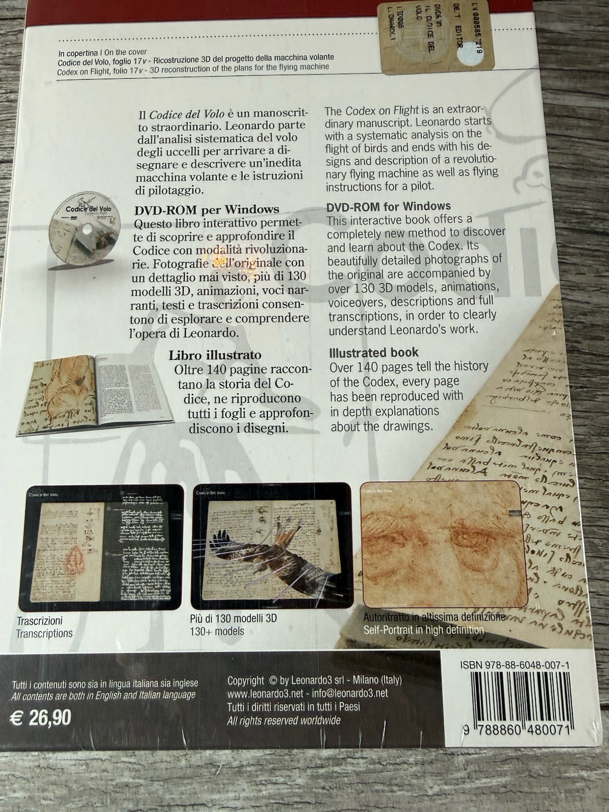 Codice Del Volo Codex On Flight DVD-ROM Windows Leonardo da Vinci B27