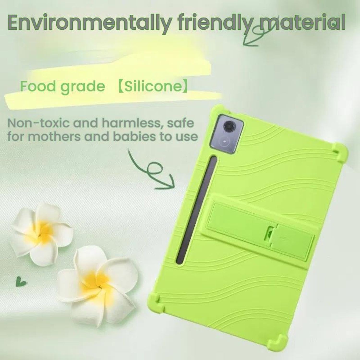 Silicone Case Cover For Lenovo Idea Tab Pro with Adjustable Holder Shockproof Black