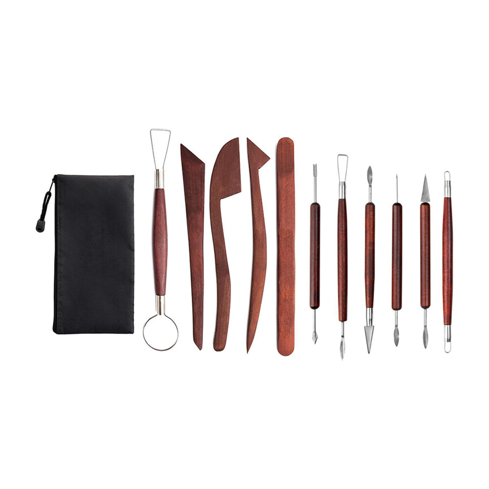 12pcs Clay Sculpting Tools Ceramic DIY Pottery Carving Tool for Beginners