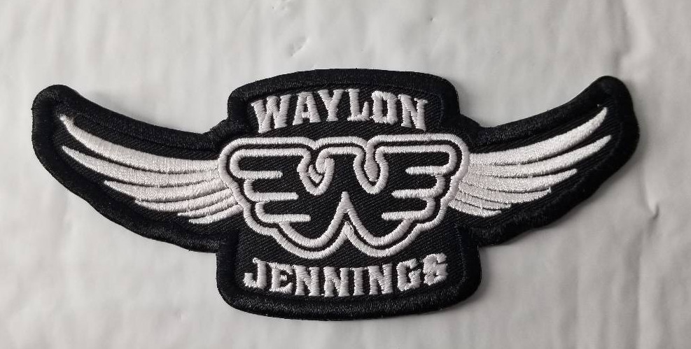 Waylon Jennings Embroidered Music Patch Iron On Sew On Outlaw Country