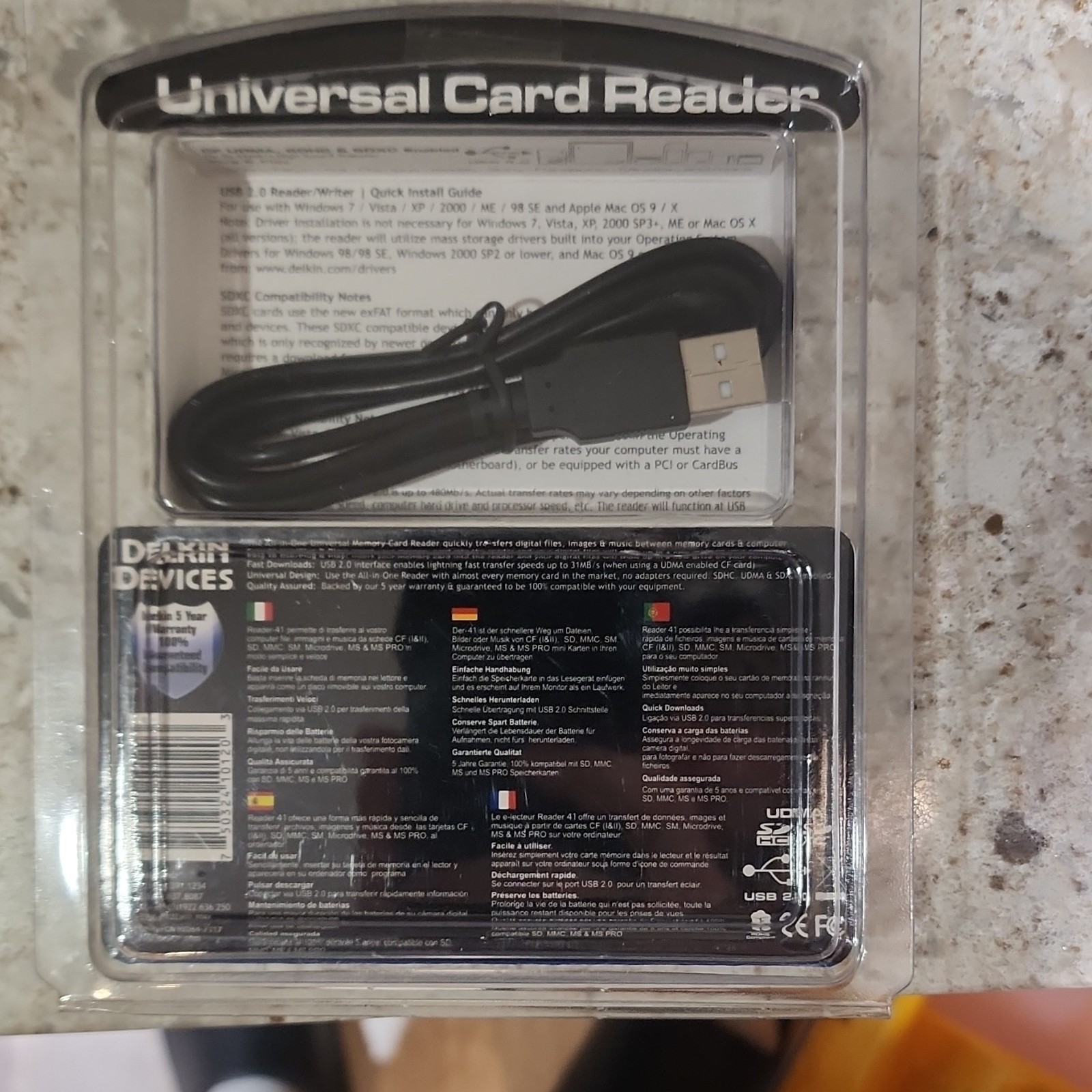 Delkin Devices Universal Card Reader Pro Edition USB DDREADER-41 CF/SD/SDXC