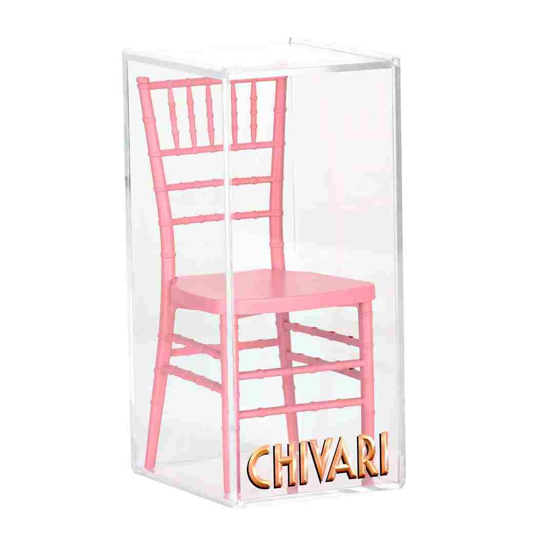 Pink Mini Chiavari Chair 1:6 Scale Model by Chivari