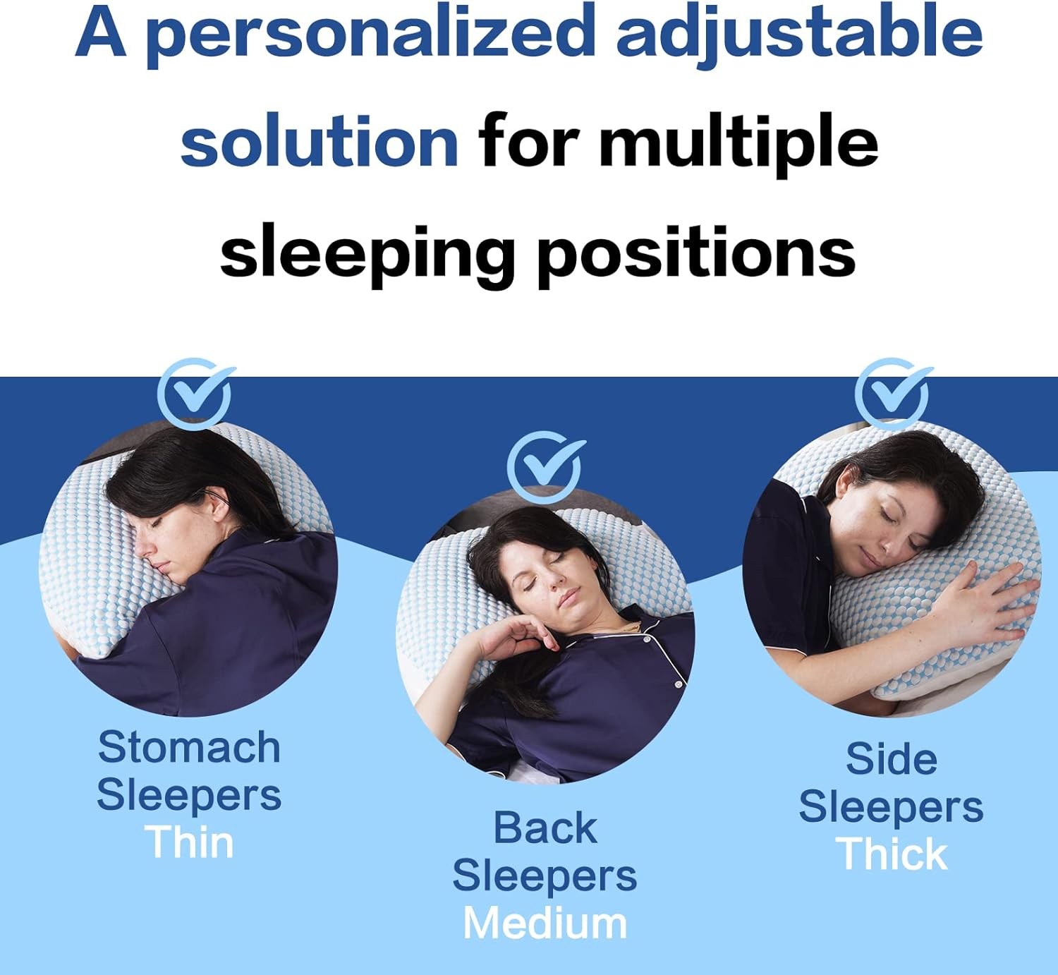 Firm Pillow Compressed Memory Foam (Adjustable Firmness)
