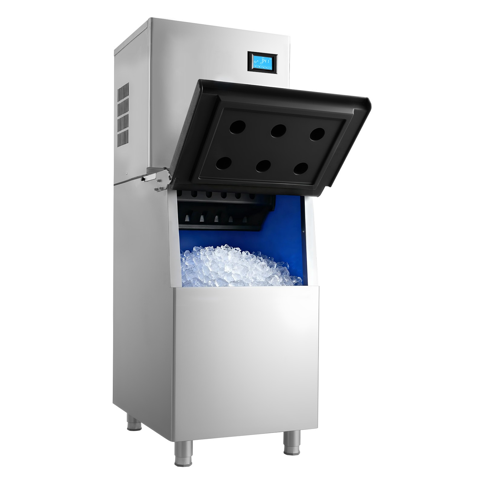 Uimoso Commercial Ice Maker Machine 360LBS/Day with 250LBS Storage Self-Cleaning