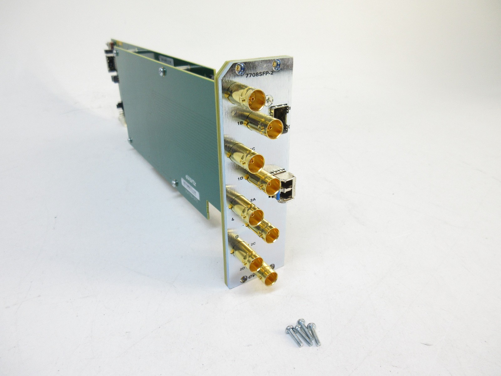 Evertz 7708SFP-2 ASI/SDI/HD/3G Dual Fiber Optic SFP RX/TX w/ BNC I/O +3RU