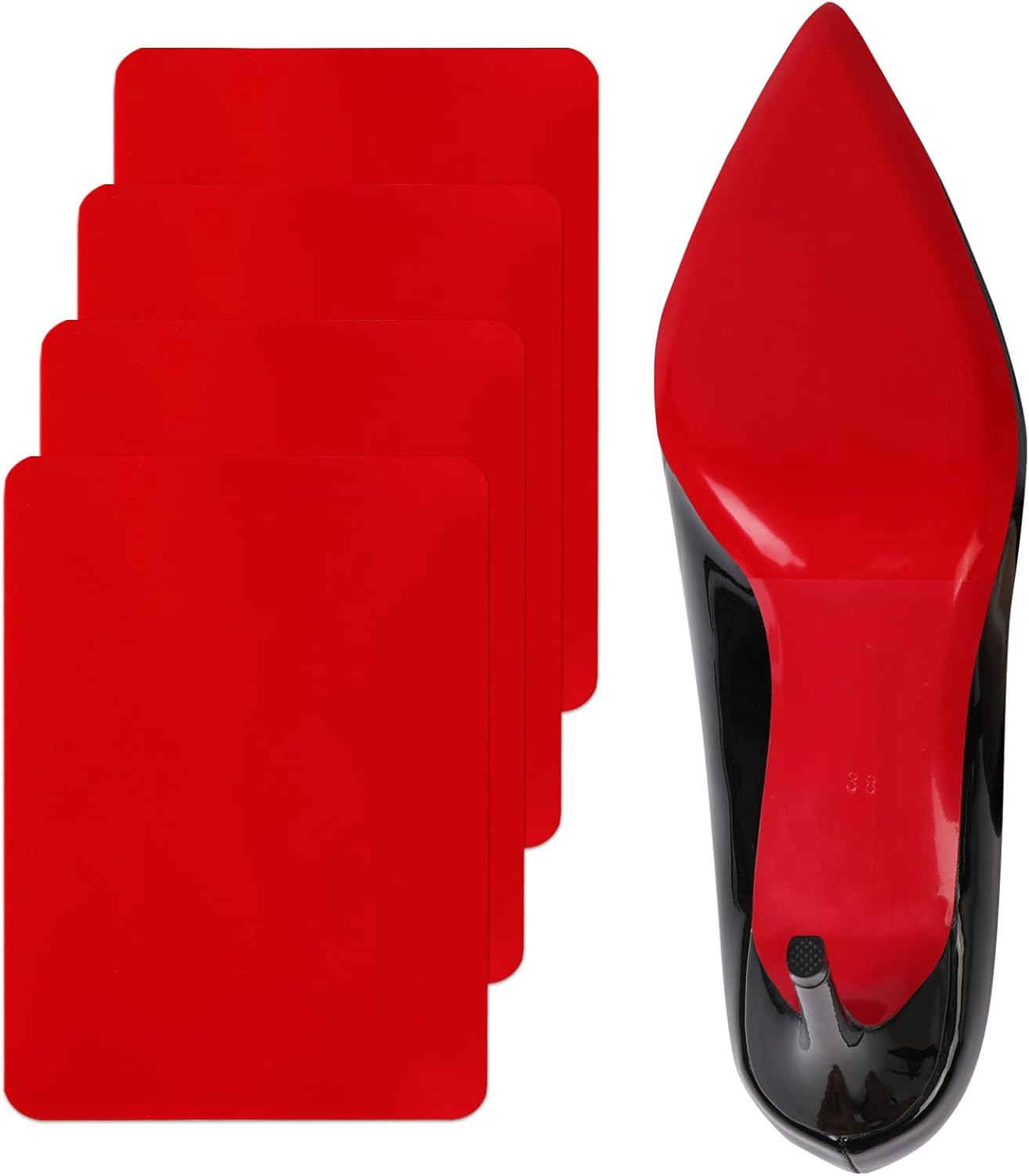 Red Bottoms Shoe Sole Protector, 4 Pcs Self-Adhesive Shoe Bottom Protector for C