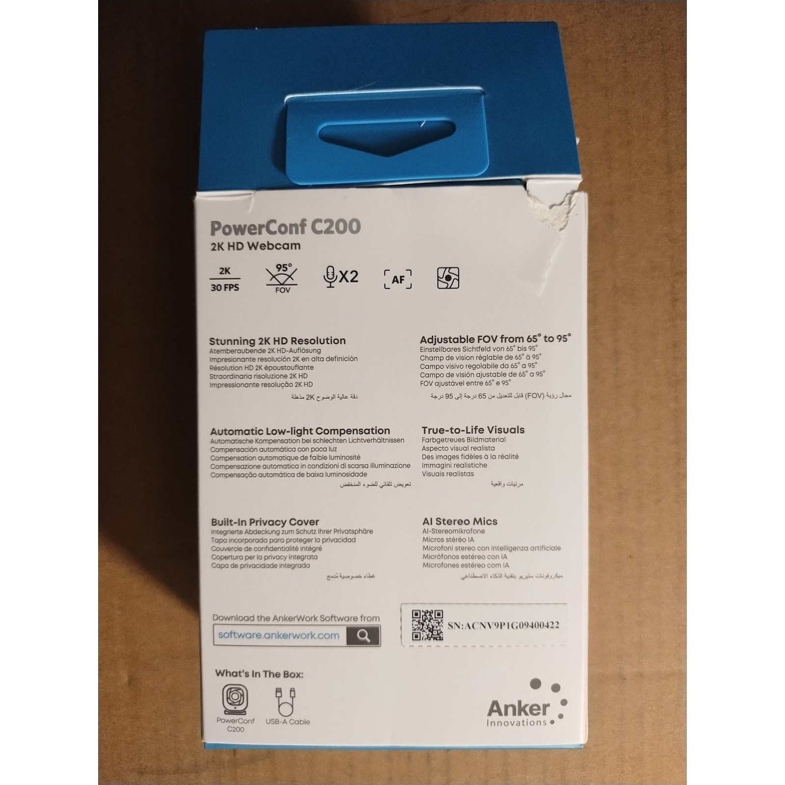 Anker PowerConf C200 2K USB Webcam
