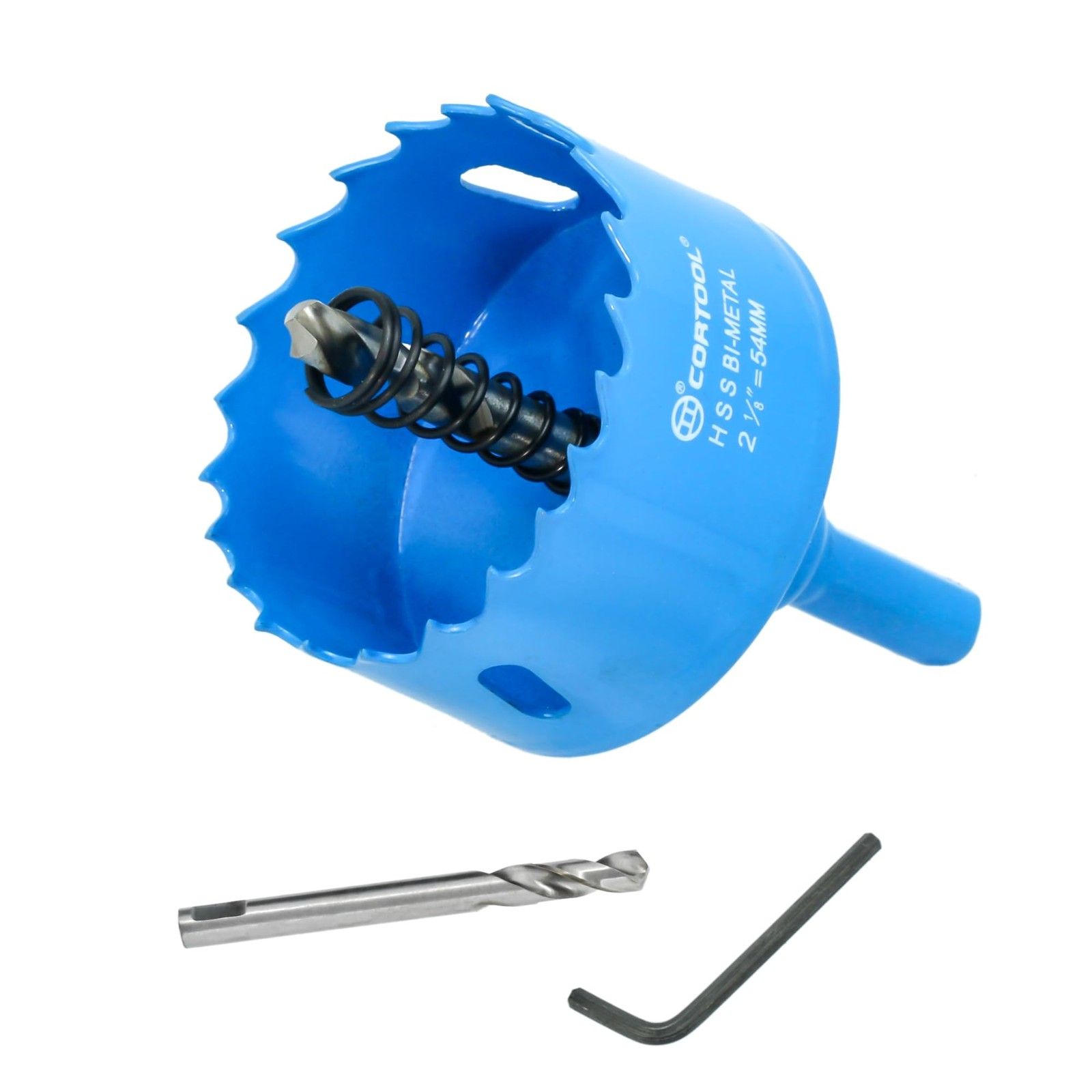 2-1/8 Inch Hole Saw with Arbor for Metal and Wood Cutting, Bi-Metal Hole Cutt...