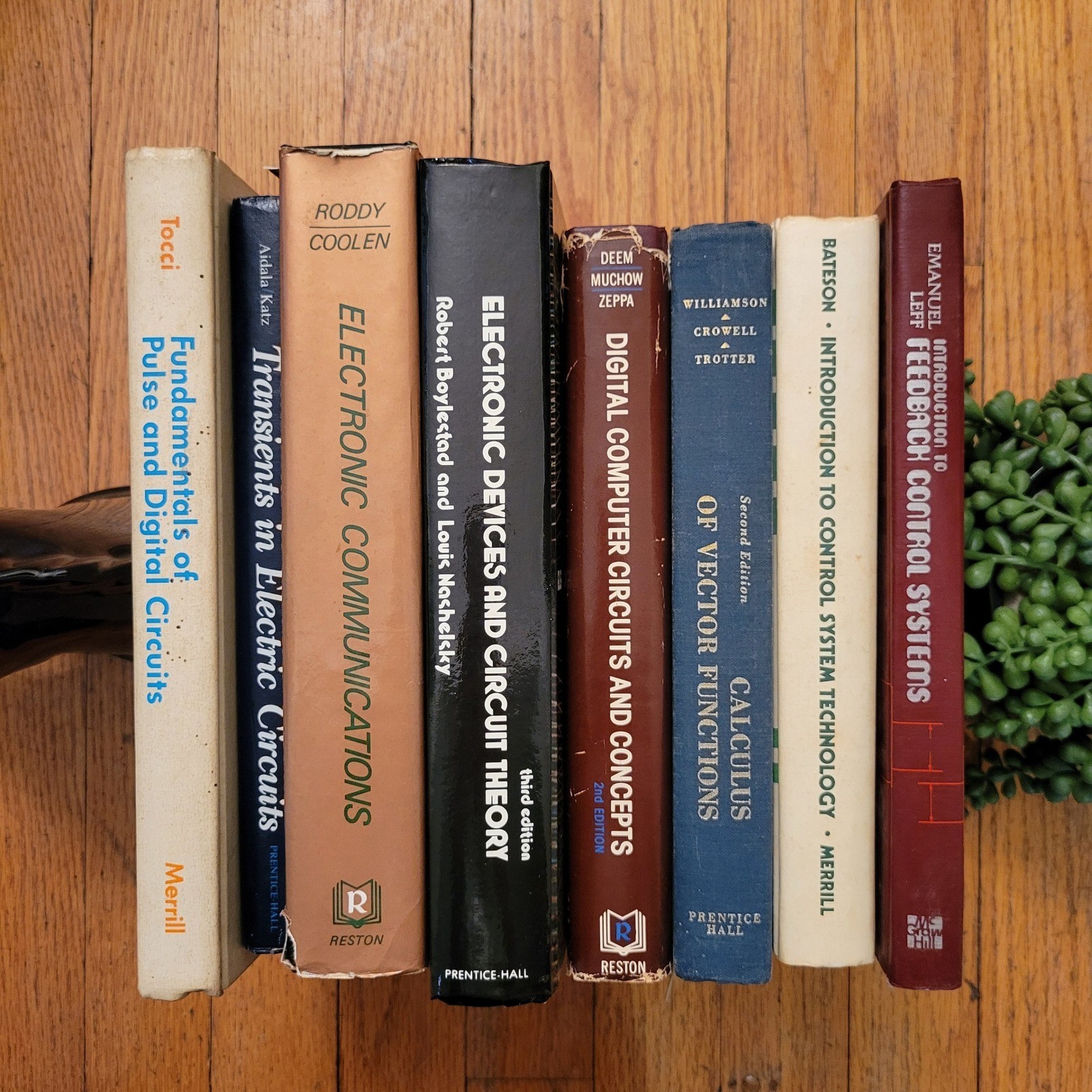 8 Vintage Engineering Textbook Lot Electronics Circuit Theory Control Systems