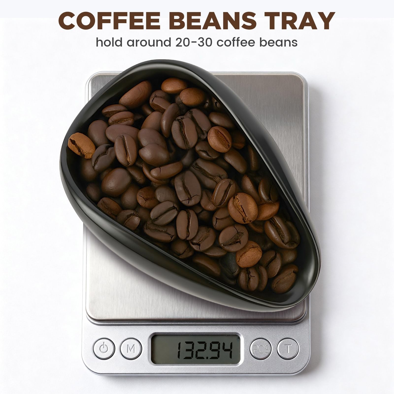 Ceramic Coffee Bean Dosing Cup + Sprayer Gift Set, coffee spray set, Black