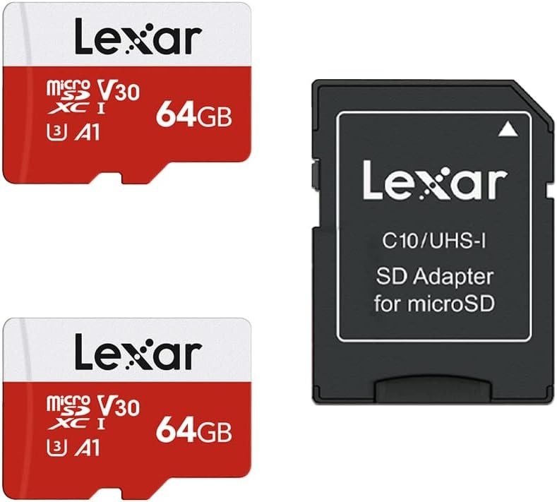 64GB Micro SD Card 2 Pack, microSDXC UHS-I Flash Memory Card with Adapter - U...