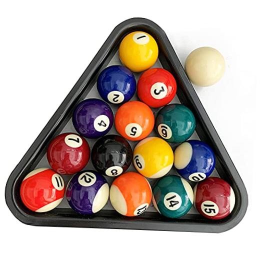 Billiard Ball Set Mini Size 1-1/2 Inch Pool Balls Set Complete 16 Balls Set
