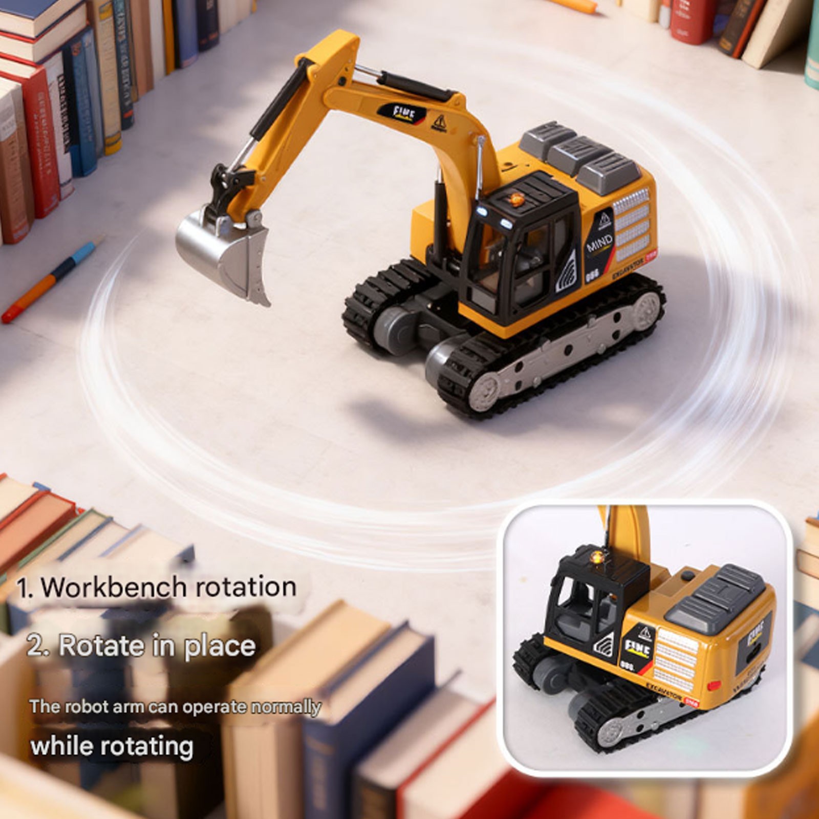 1/64 Remote-controlled alloy forklift Engineering vehicle Tabletop toys Model