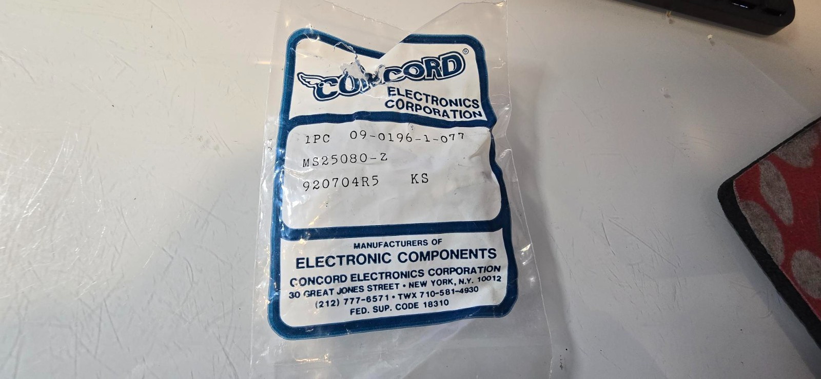 (2) CONCORD ELECTRONICS TERMINAL STUD MS25080-2 5940-00-556-7518