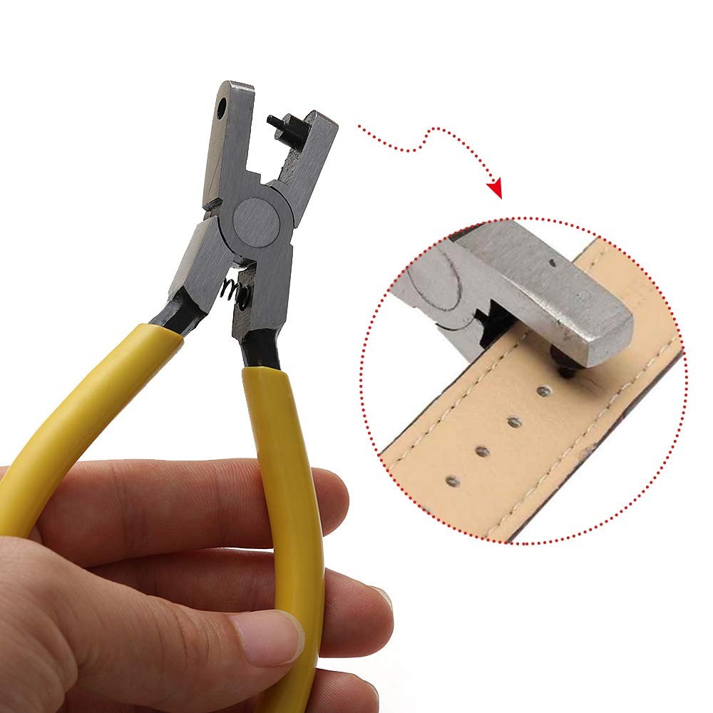 Leather Hole Punch Heavy Duty Hand Pliers Belt Holes Puncher Tool