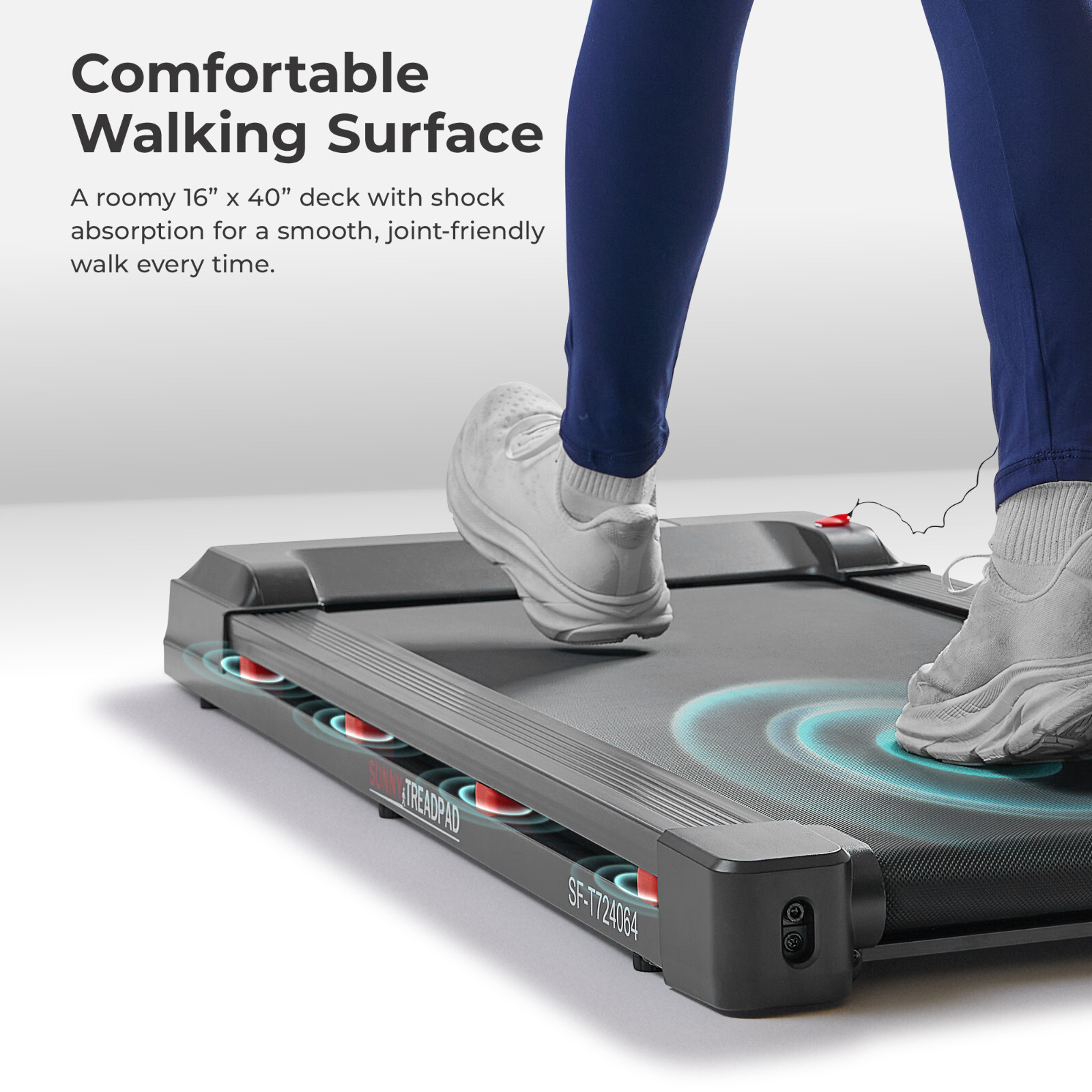 Smart Walking Pad Treadmill with Speed Remote Wifi Bluetooth Connection Compact