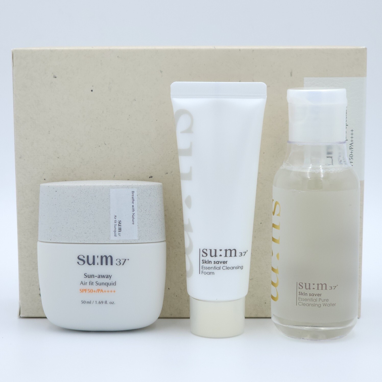 SU:M37 Sun-away Air Fit Sunquid Special Set 3 Items Moisture Sun Cream K-Beauty
