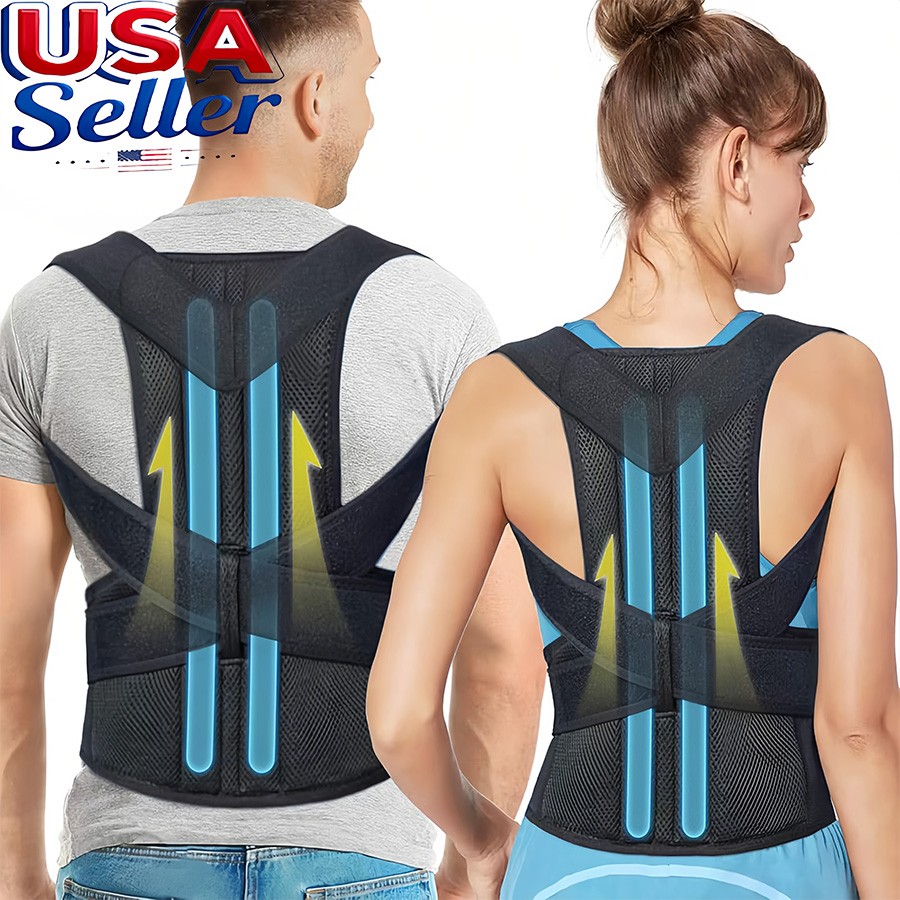 Corrector de postura con soporte lumbar y dorsal para hombres y mujeres