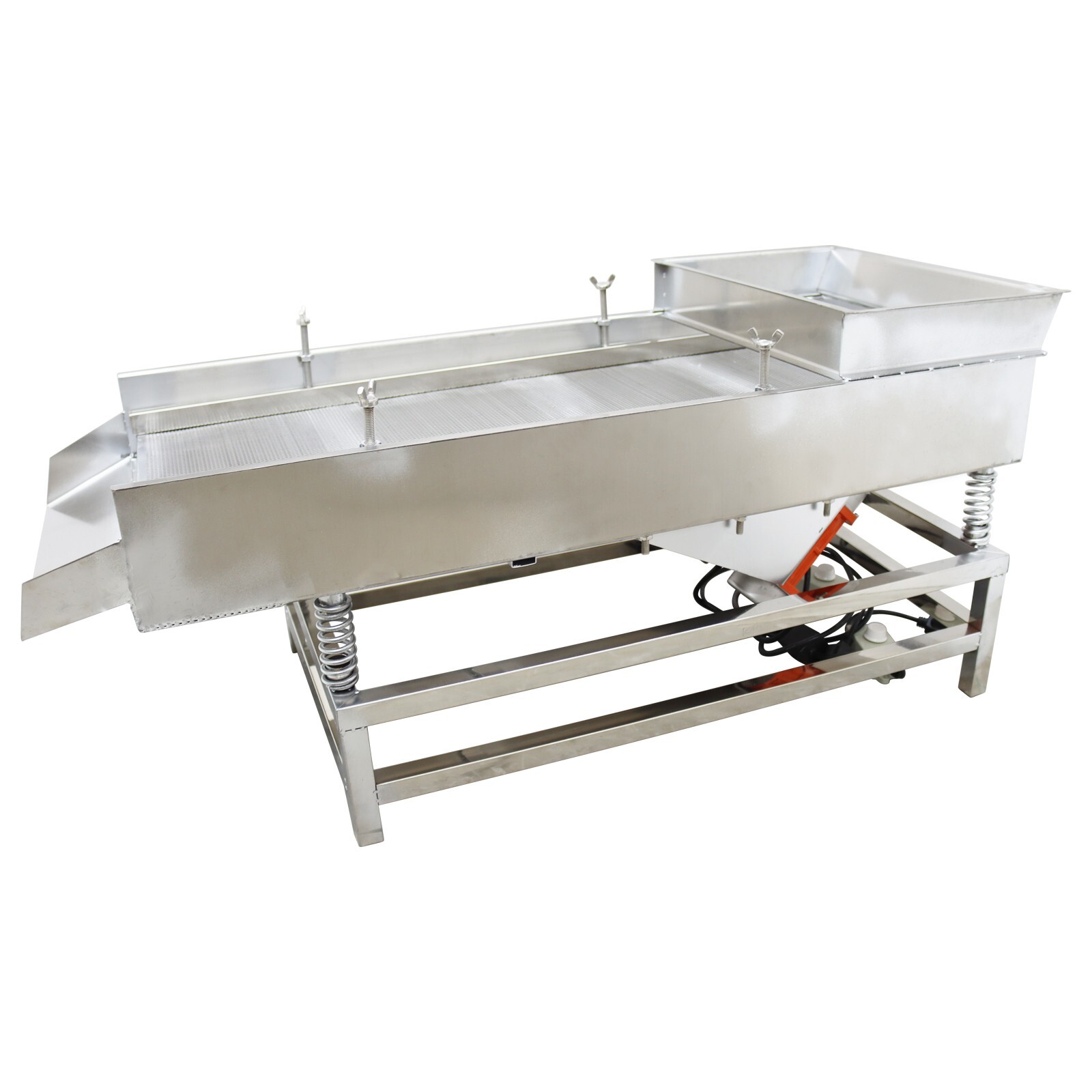 Electric Linear Vibrating Screen Sifter Sieve Machine 3mm Screen Single Layer