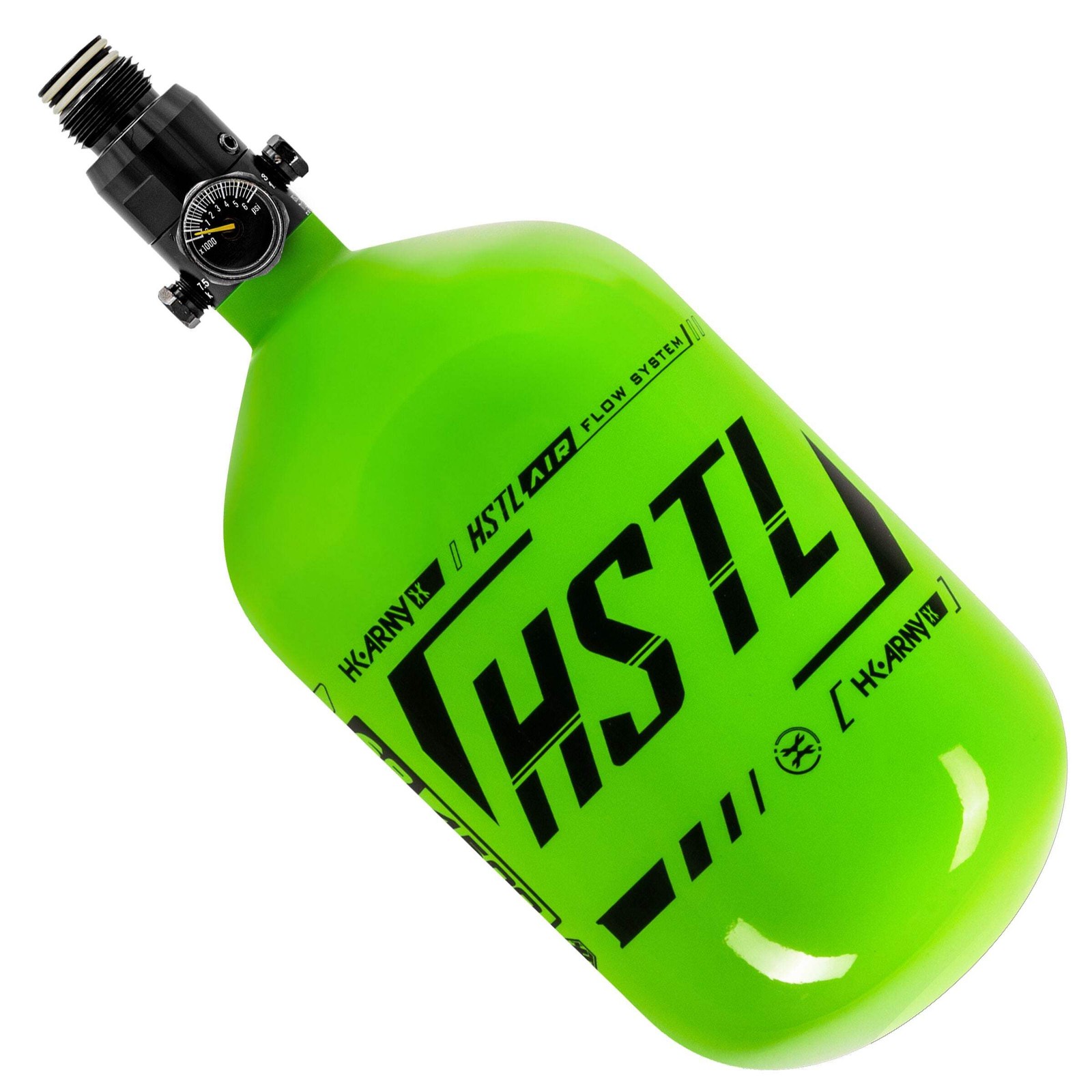 HSTL - Carbon Fiber Tank - Standard Reg - 68ci / 4500psi - Neon Green/Black
