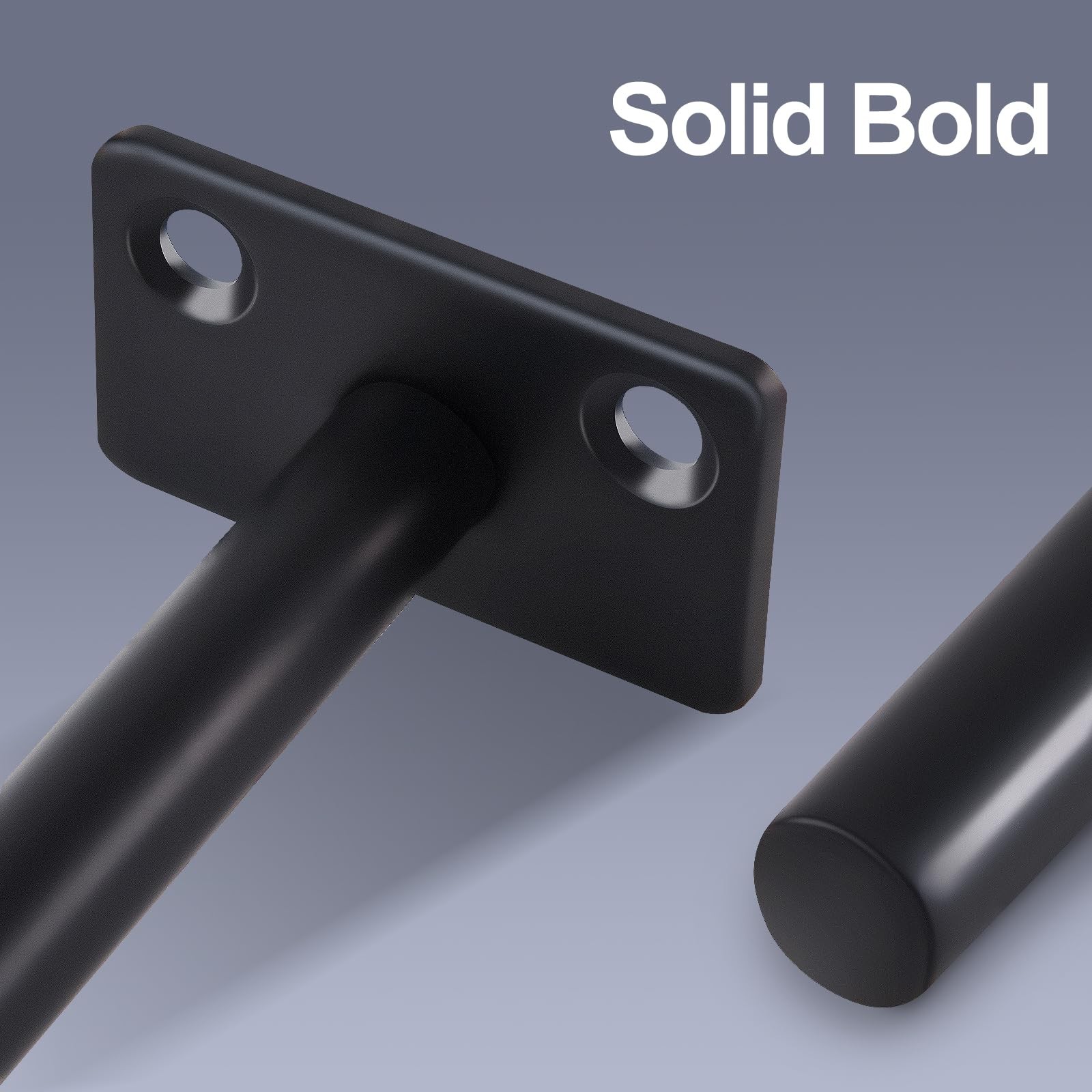 8 Pcs 6" Black Solid Steel Floating Shelf Bracket Blind Shelf Supports - Hidden