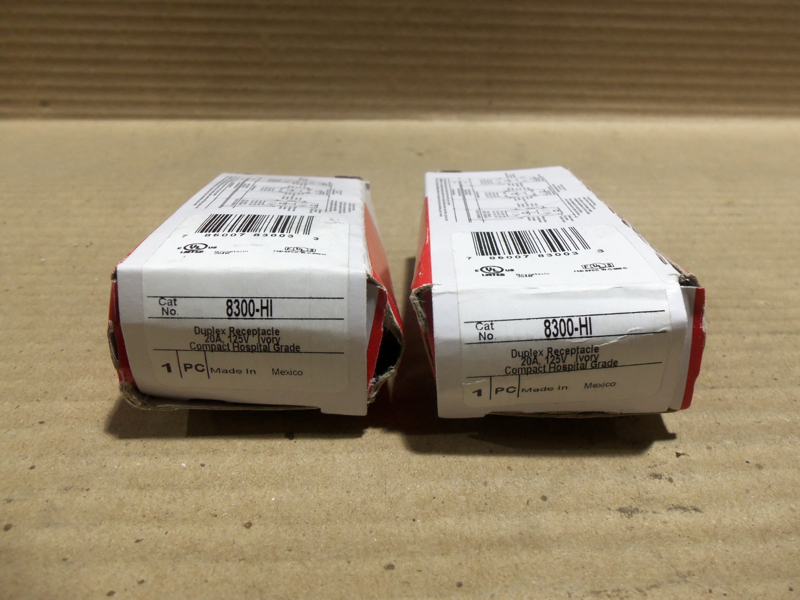 NEW LOT OF 2 LEGRAND 8300-HI DUPLEX RECEPTACLE 20A 125V IVORY