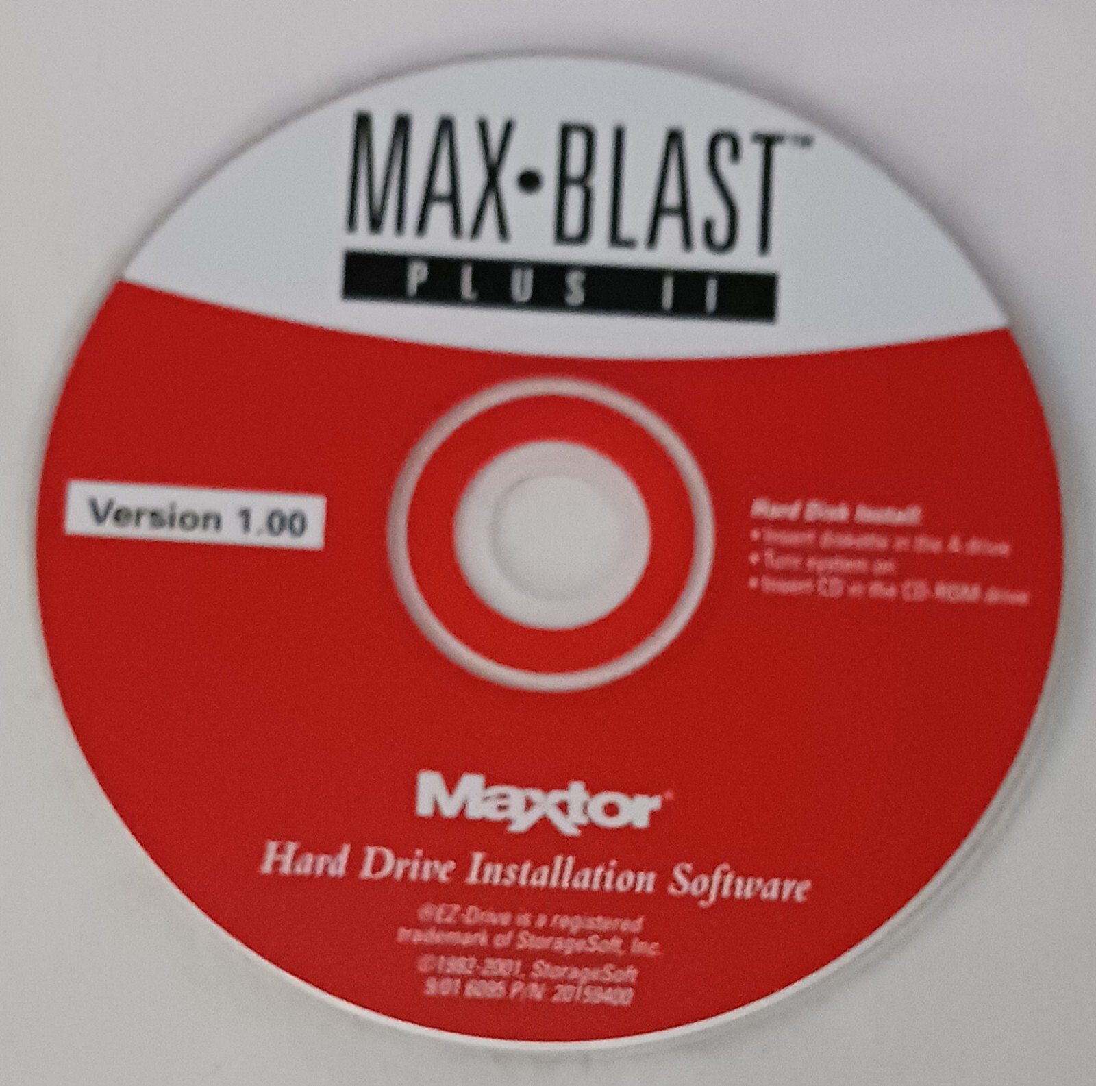 NEW Maxtor MaxBlast Plus II Installation Software Version 1.0 Pc Computer CD-Rom