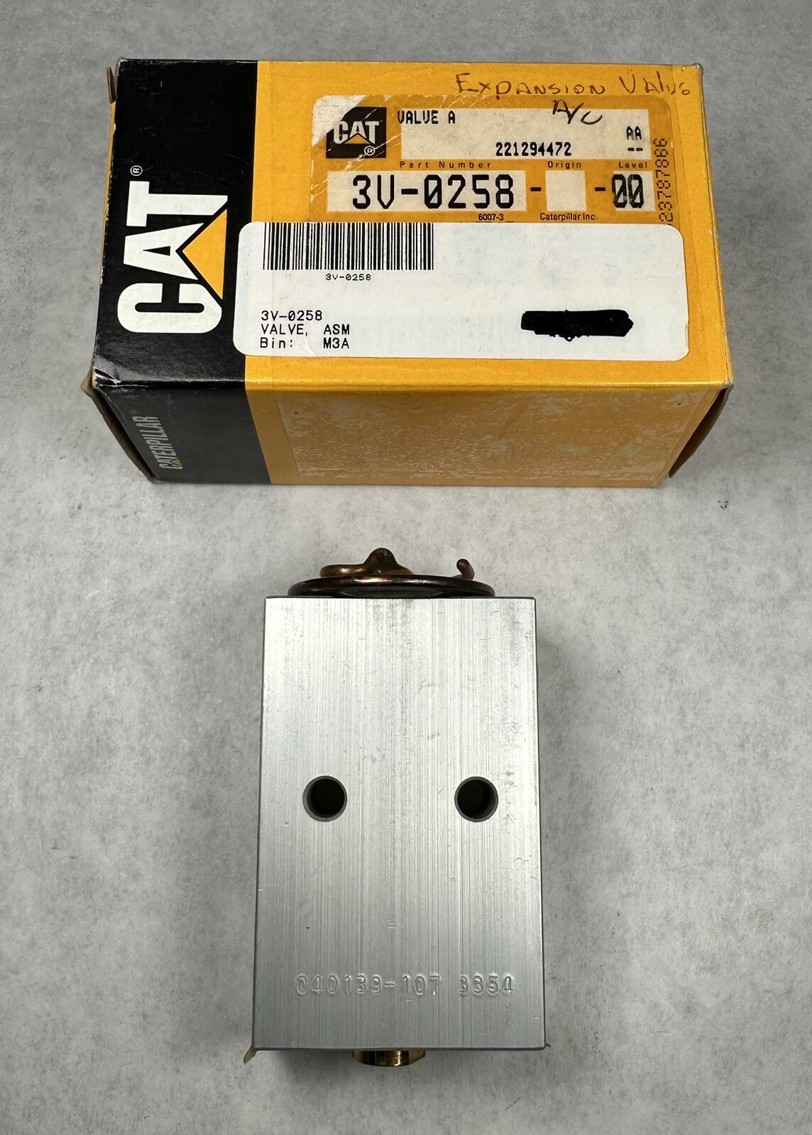 NEW OEM Genuine Parts CAT Caterpillar 3V-0258 Expansion Valve Assembly