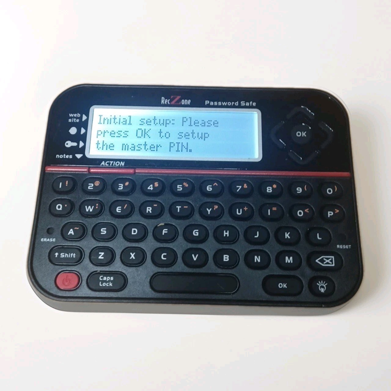 Rec Zone Password Safe Factory Reset Ready To Store Passwords Model 595 Clean