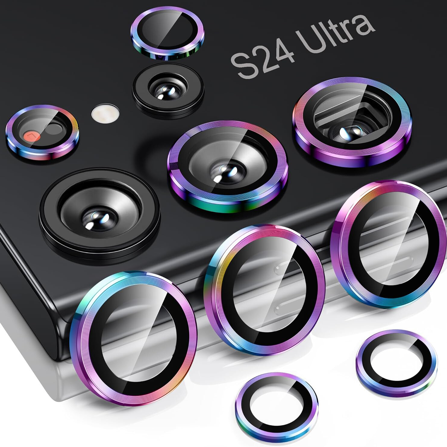 For Samsung S25+ S24 S23 S22 Ultra 9H Metal Tempered Glass Camera Lens Cover
