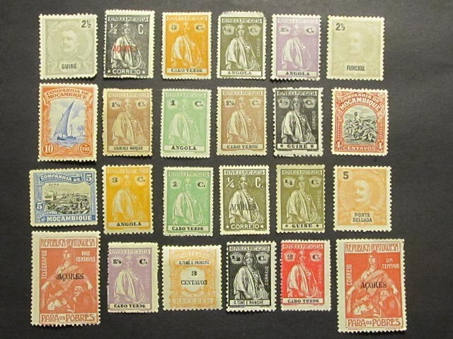 24 MLH various Portuguese colonies ... ranging from 1890 to 1930 ( Lot #173A )