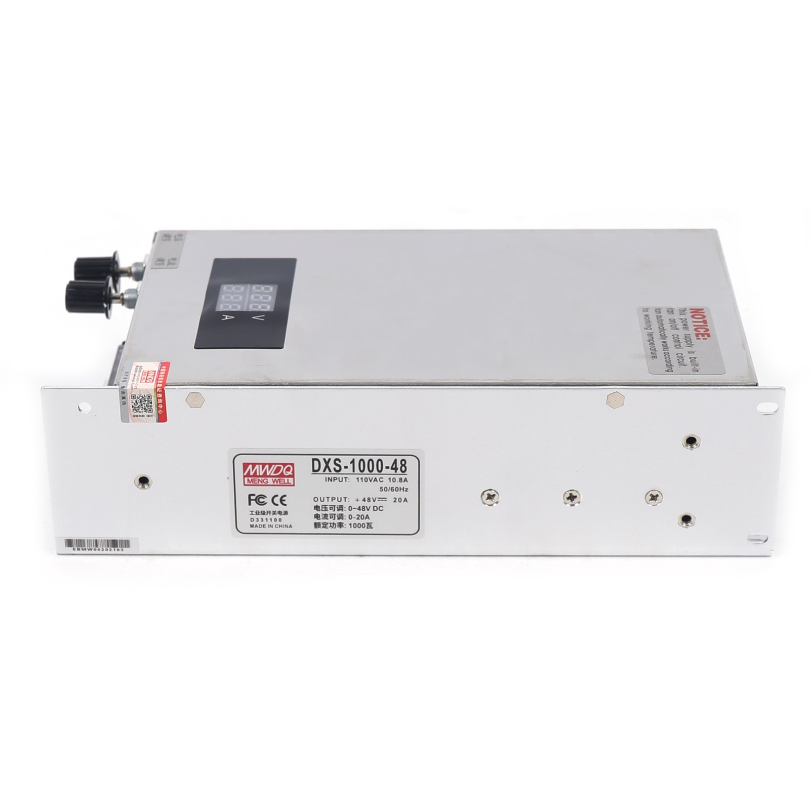 48V 20A Adjustable Switching Power Supply AC 0-48V DC 1000W Voltage & Current