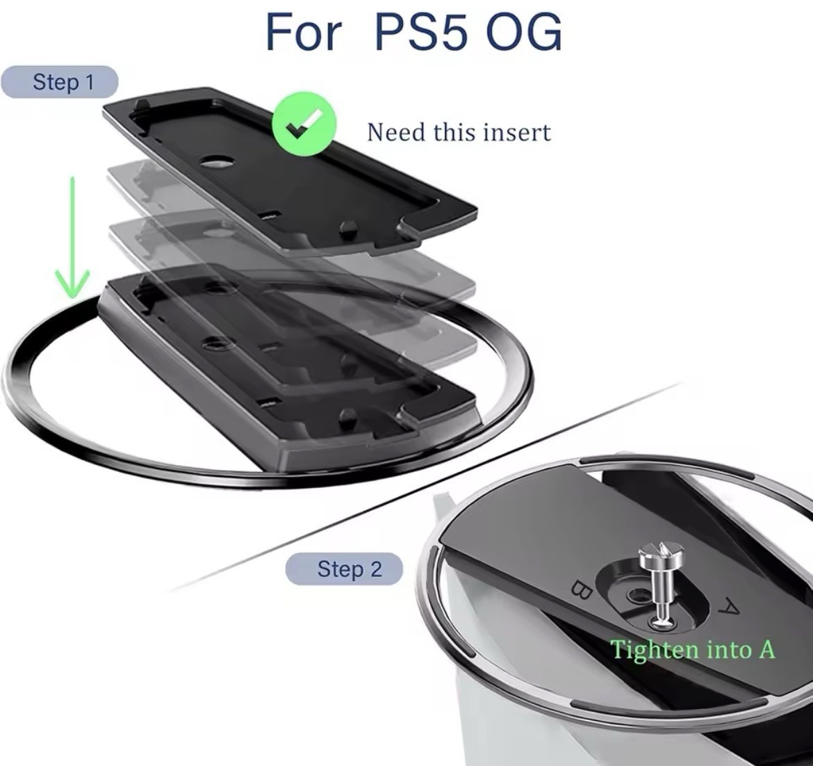 Portable Metal Vertical Stand for PS5 & PS5 Slim Digital Disk Base Holder Game