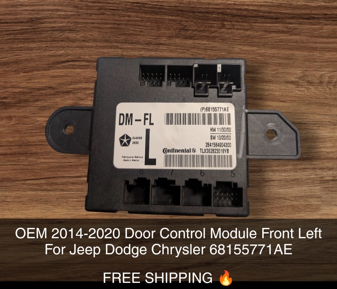 OEM 2014-2020 Door Control Module Front Left For Jeep Dodge Chrysler 68155771AE