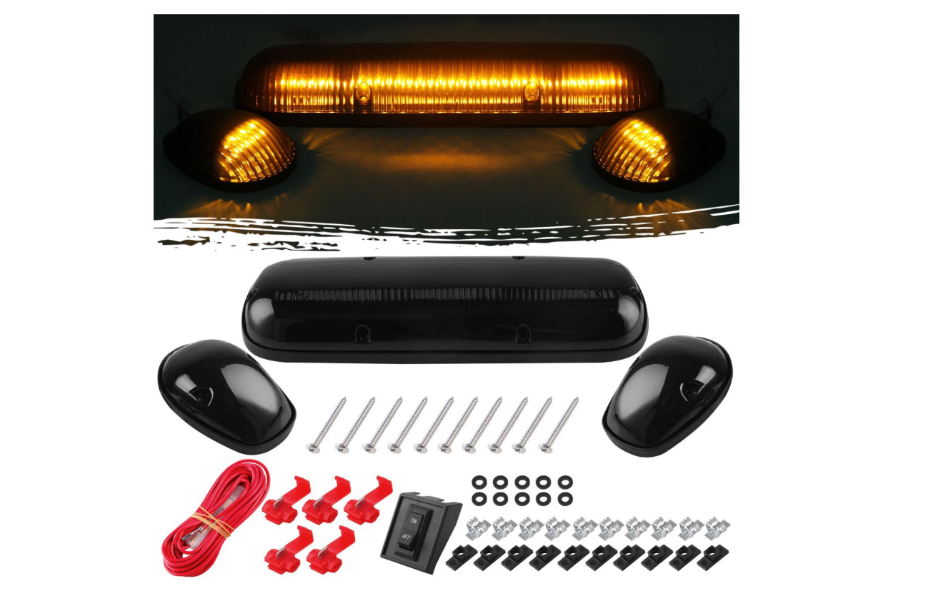 Trucks Cab Lights Fits 2002-2007 Chevy Silverado GMC Cab Roof Running Light LED