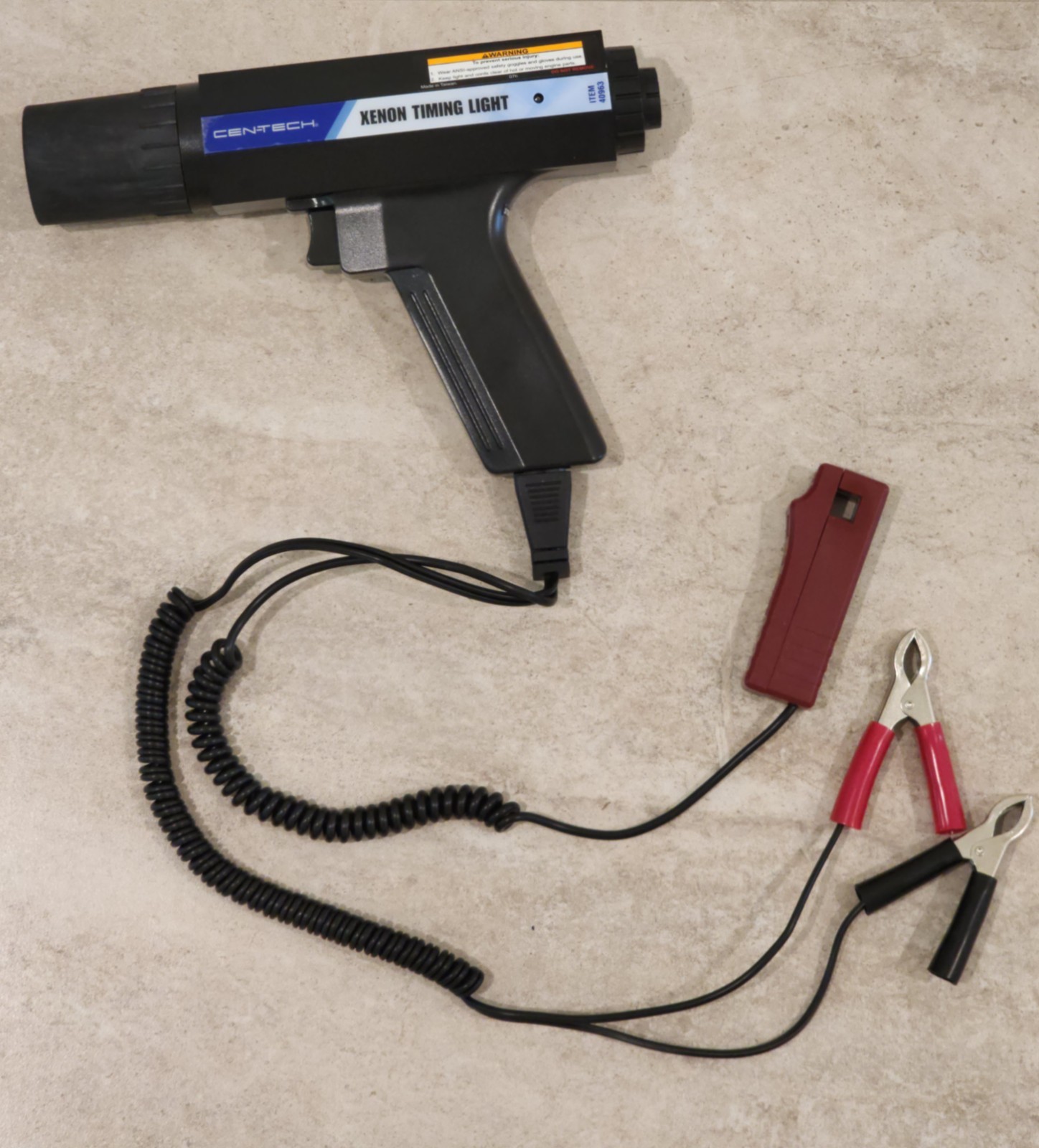 Cen-Tech 40963 Black LED Indicator Trigger Activated Xenon Advance Timing Light