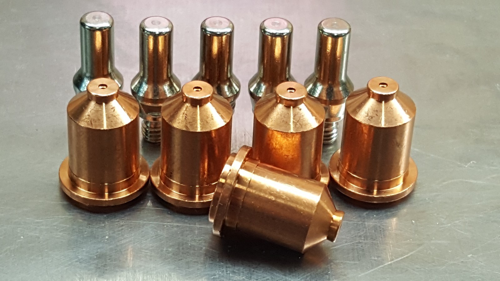 10pc x 50A Shielded Nozzles & Elec. PT60 PT40 iPT-60 iPT-40 AHP Alphacut Plasma