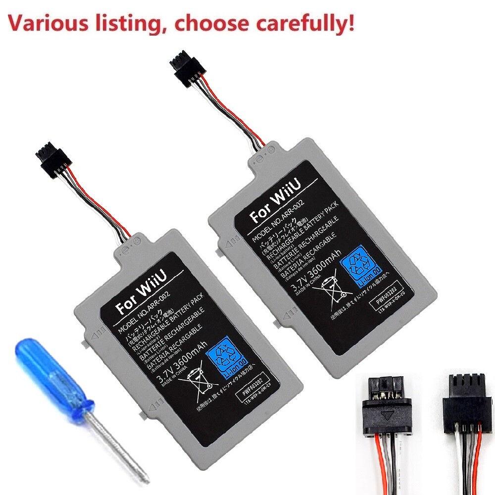 New Rechargeable Extended Battery Pack For Nintendo Wii U Gamepad 3600mAh 3.7V