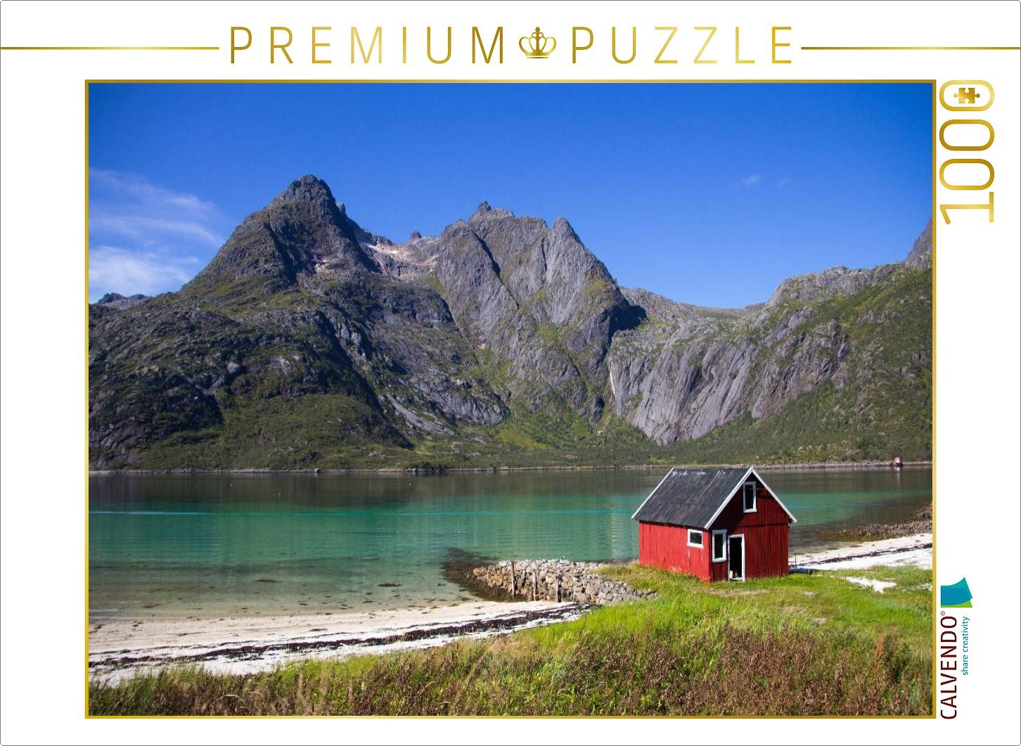 CALVENDO Puzzle Fjord der Lofoten | 1000 Teile Lege-Größe 64x48cm Foto-Puzzle fü