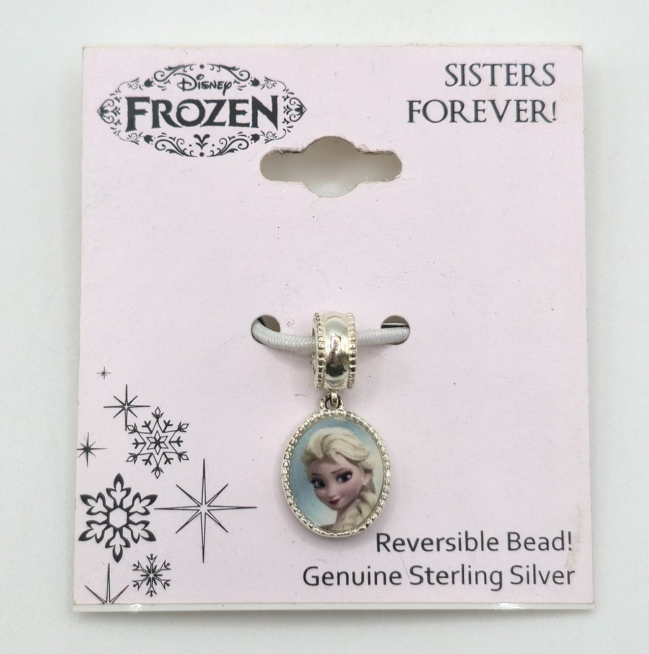 Disney Frozen Sisters Forever Elsa & Anna Sterling Silver Reversible Bead Charm