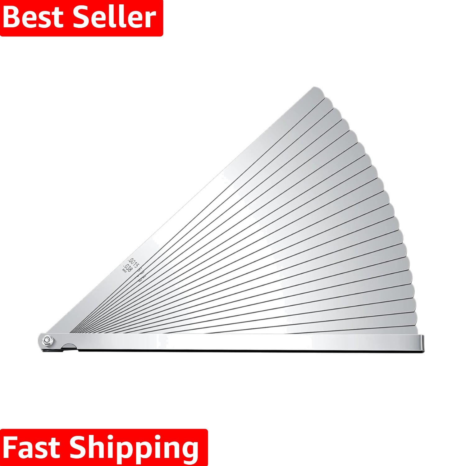 25 Blades Steel Feeler Gauge Tapered Feeler Gauge Set Stainless Steel Dual Ma...