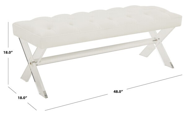 Safavieh TOURMALINE ACRYLIC BENCH, Reduced Price 2172728060 SFV4722D
