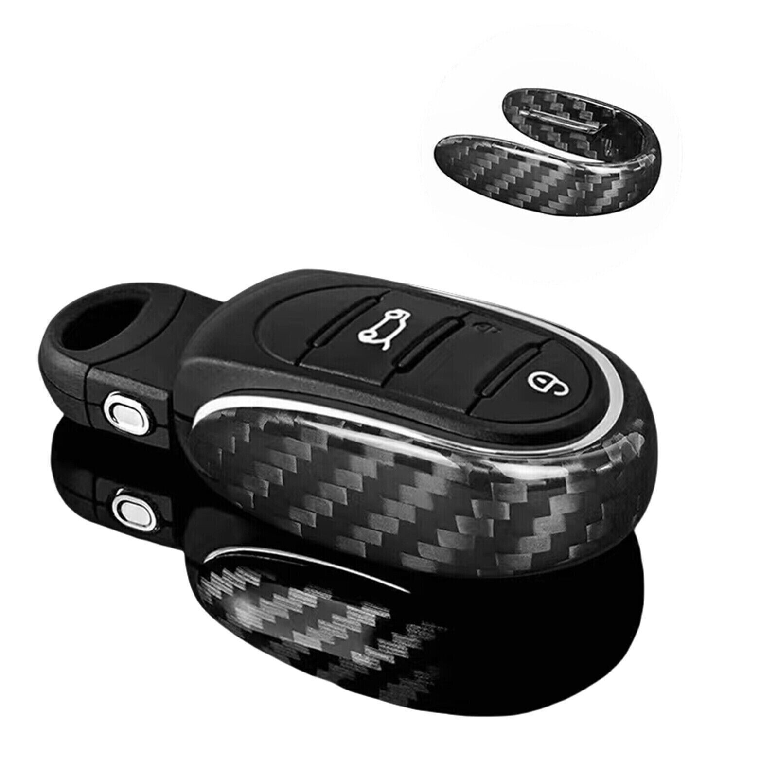 1pc Dry Carbon Fiber Remote Key Fob Case Trim For MINI F54 F55 F56 F57 F60
