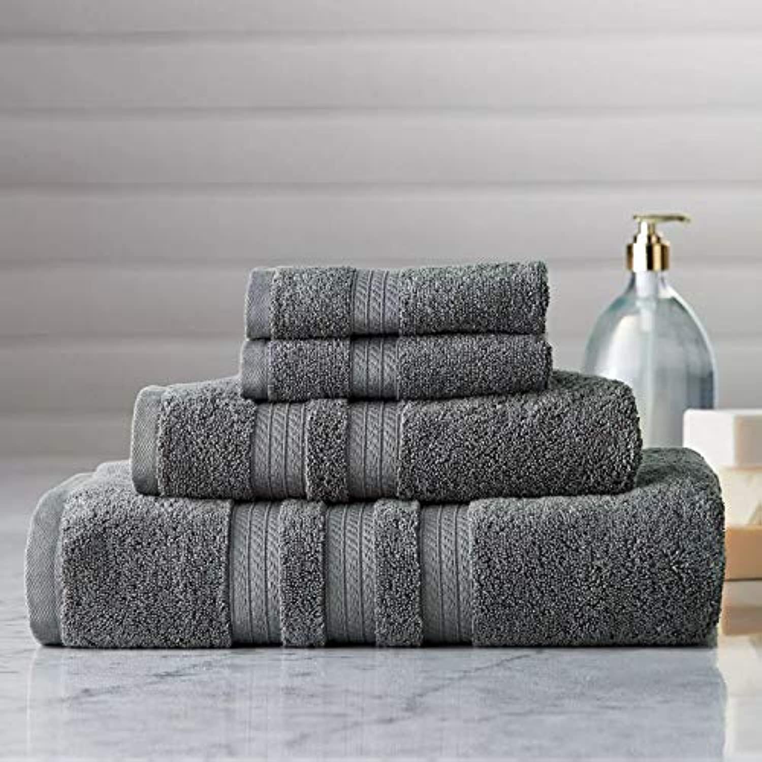 Member's Mark Hotel Premier Collection 100% Cotton Luxury Bath Towel Grey 30x58