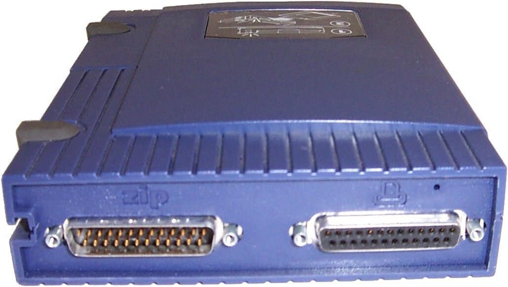 Iomega Zip 100 External Parallel Port Drive Z100P2 with Data Cable & AC Adapter