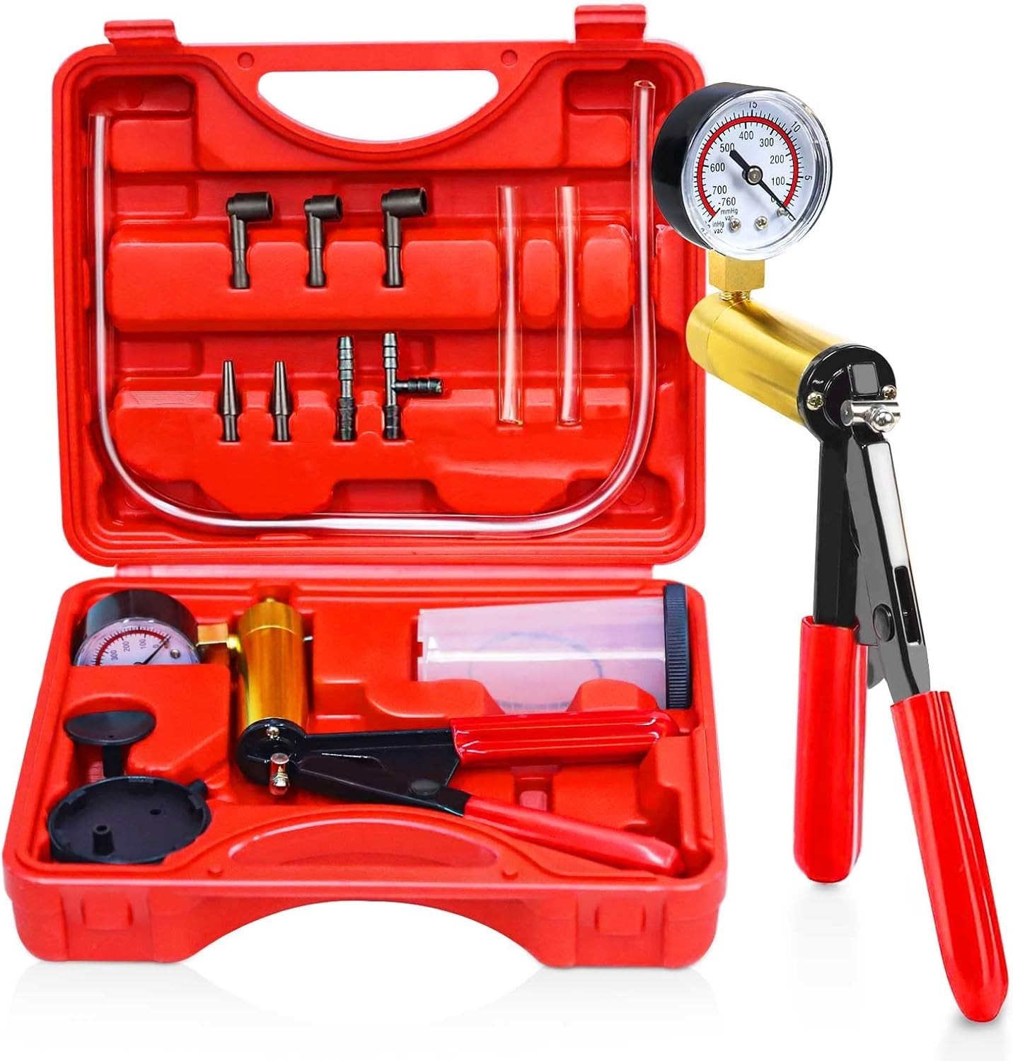 Kit de purga de frenos 2 en 1, kit de purga de líquido de frenos